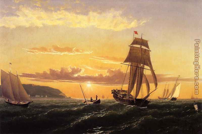Sunrise on the Bay of Fundy painting - William Bradford Sunrise on the Bay of Fundy art painting